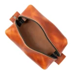 Leather Toiletry Bag - English Tan - Image 3