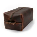 Leather Toiletry Bag - Heritage Brown