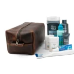 Leather Toiletry Bag - Heritage Brown - Image 4