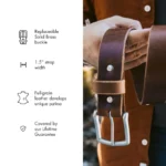 1.5" Universal Leather Belt - Heritage Brown - Image 4
