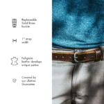 1" Essential Leather Belt - Heritage Brown - Image 4