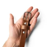 1" Essential Leather Belt - Natural - Image 3