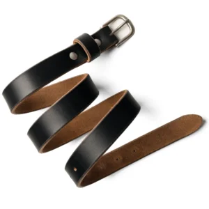 1" Essential Leather Belt - Black