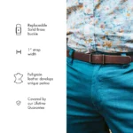 1" Handcrafted Conway Belt - Heritage Brown - Image 4