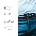 1" Handcrafted Conway Belt - Black - Image 4