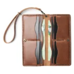 Leather Clutch in Natural - Image 3
