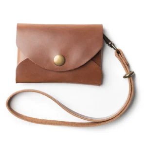 Women Leather Envelope Pouch - Natural