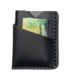 Leather Front Pocket Wallet - Black - Image 3