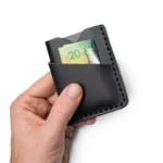 Leather Front Pocket Wallet - Black - Image 4