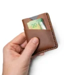 Leather Front Pocket Wallet - Natural - Image 4