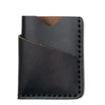 Leather Front Pocket Wallet - Black - Image 2