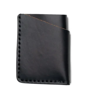 Leather Front Pocket Wallet - Black
