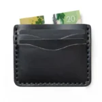 Leather Vertical Wallet - Black - Image 5