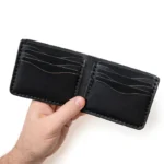 Traditional Bifold Leather Wallet - Black - Image 4