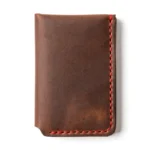 Leather Vertical Wallet - Heritage Brown