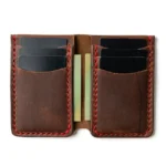 Leather Vertical Wallet - Heritage Brown - Image 2