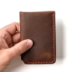 Leather Vertical Wallet - Heritage Brown - Image 3