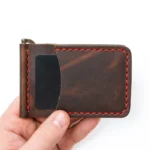 Leather Money Clip Wallet - Heritage Brown - Image 2