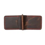 Leather Money Clip Wallet - Heritage Brown - Image 5
