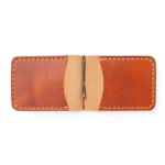Leather Money Clip Wallet - English Tan - Image 4