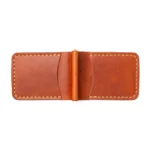 Leather Money Clip Wallet - English Tan - Image 5