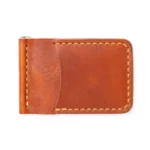 Leather Money Clip Wallet - English Tan - Image 6
