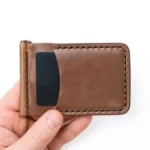 Leather Money Clip Wallet - Natural - Image 2