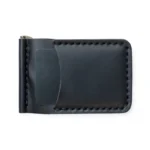 Leather Money Clip Wallet - Black
