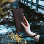 Leather Clutch in Heritage Brown - Image 4