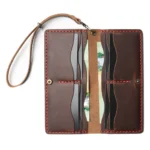 Leather Clutch in Heritage Brown - Image 3