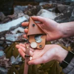 Leather Triangle Pouch - Natural - Image 2