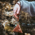 Leather Triangle Pouch - Natural - Image 3