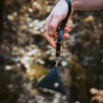 Leather Triangle Pouch - Black - Image 2