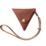 Leather Triangle Pouch - English Tan