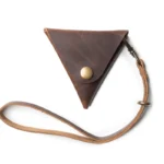 Leather Triangle Pouch - Heritage Brown
