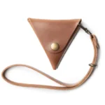 Leather Triangle Pouch - Natural