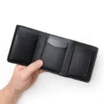 Leather Trifold Wallet - Black - Image 5