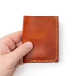 Leather Trifold Wallet - English Tan - Image 2