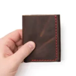 Leather Trifold Wallet - Heritage Brown - Image 2