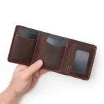 Leather Trifold Wallet - Heritage Brown - Image 3