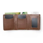 Leather Trifold Wallet - Natural - Image 3