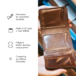 Leather Trifold Wallet - Natural - Image 6