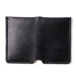 Leather Vertical Wallet - Black - Image 5