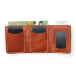 Leather Trifold Wallet - English Tan - Image 3