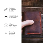 Leather Trifold Wallet - Heritage Brown - Image 5