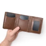 Leather Trifold Wallet - Natural - Image 4