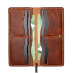 Leather Long Wallet - English Tan - Image 3