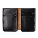 Leather Vertical Wallet - Black - Image 4