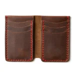Leather Vertical Wallet - Heritage Brown - Image 4