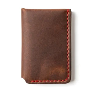 Leather Vertical Wallet - Heritage Brown